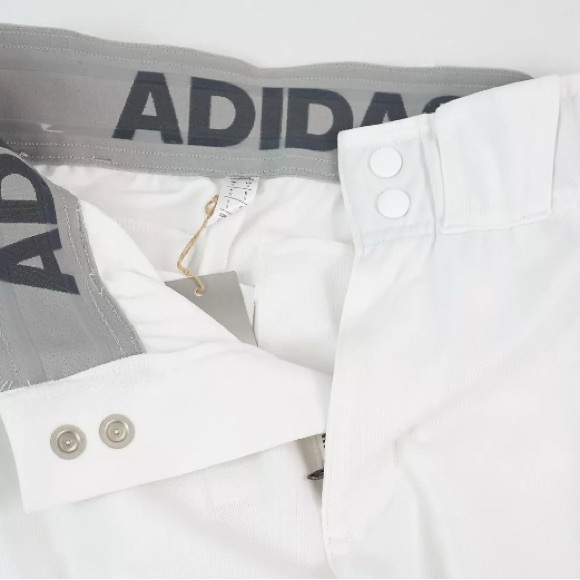NWT Lot of 2x [adidas] Icon Pro White Open Hem Baseball Pants - Men’s Sz Small - Picture 10 of 15